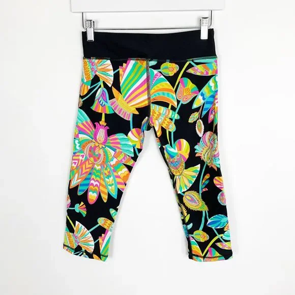 Trina Turk Tropical Print Capris Leggings Size XS - Picture 3 of 8
